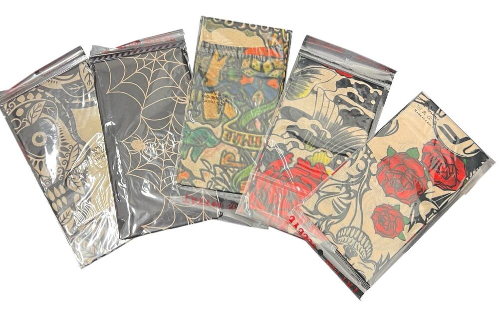 Bundle set of five Tattoo Sleeves NWT spiderweb sugar skull biker dragon